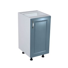 Corp inferior cu 1 usa Zebra, Alb/MDF Albastru fara blat, 40 x 82 x 50 cm